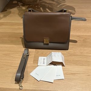 ‼️ SOLD ‼️Céline Pre-owned Medium Trapeze Tricolor Leather Tote Bag